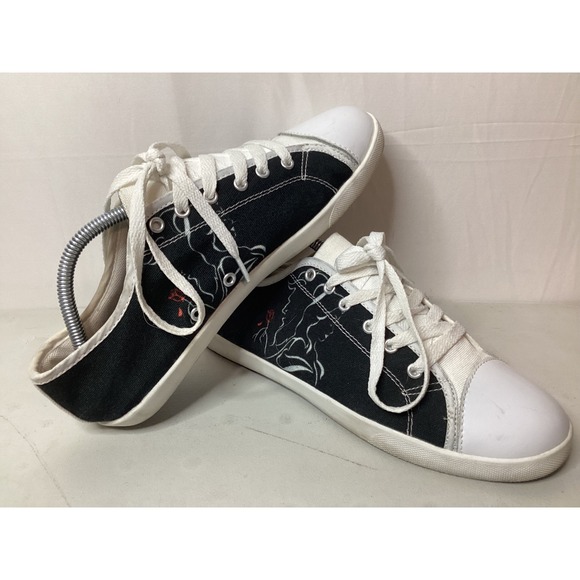 Soyoto Shoes - Womens Sneakers Low Top Canvas Beauty & the Beast Print Casual Shoes‎